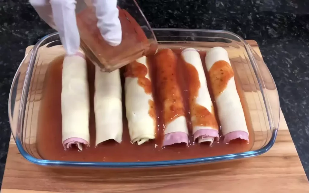 Receita de Canelones com Massa de Pastel