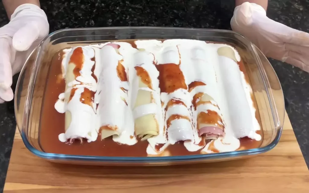 Receita de Canelones com Massa de Pastel